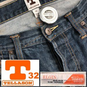 Tellason - Selvedge - Slim Tapered - Cone Mills Button Fly Jeans size 32